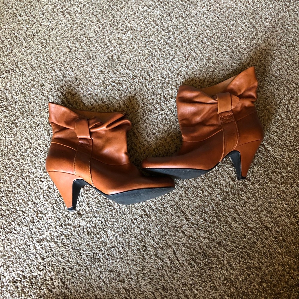 Steve Madden Jessii Cognac Ankle Leather Booties 6